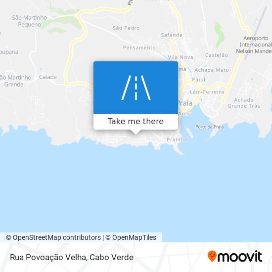 Rua Povoação Velha mapa