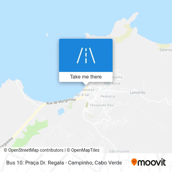 Bus 10: Praça Dr. Regala - Campinho map