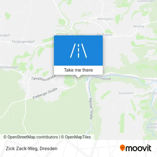Карта Zick Zack-Weg