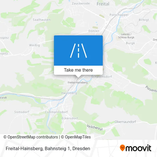 Карта Freital-Hainsberg, Bahnsteig 1