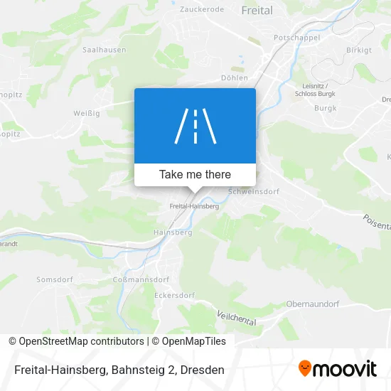 Карта Freital-Hainsberg, Bahnsteig 2