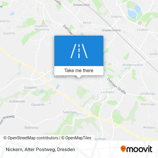 Nickern, Alter Postweg map