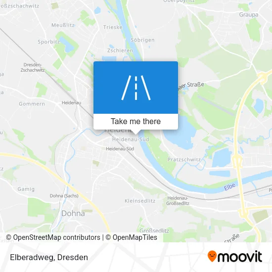 Карта Elberadweg