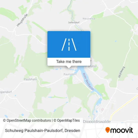 Карта Schulweg Paulshain-Paulsdorf