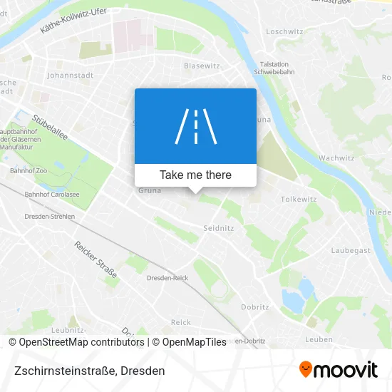 Карта Zschirnsteinstraße