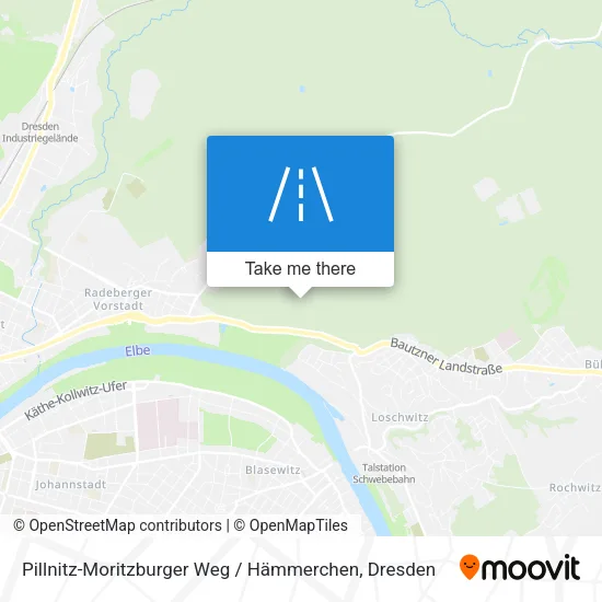Карта Pillnitz-Moritzburger Weg / Hämmerchen