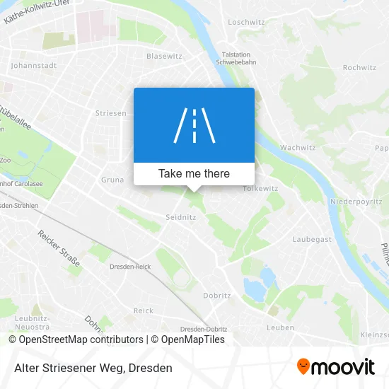 Карта Alter Striesener Weg