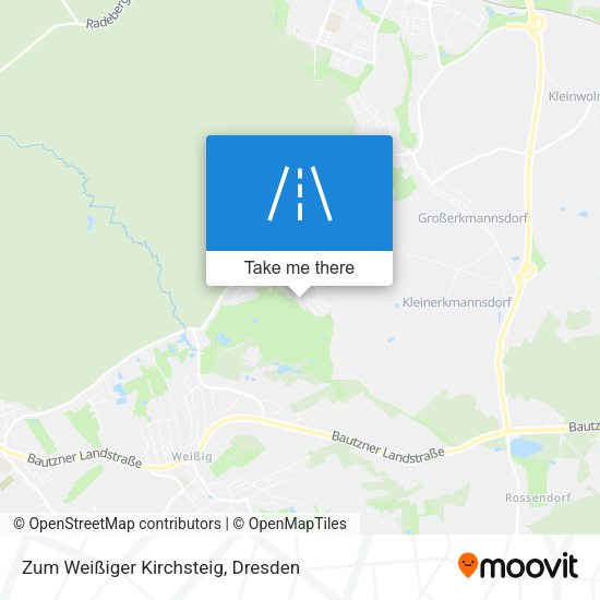 Zum Weißiger Kirchsteig map