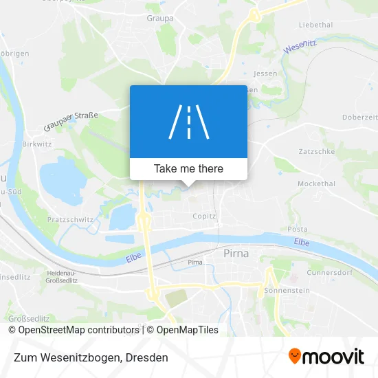 Карта Zum Wesenitzbogen