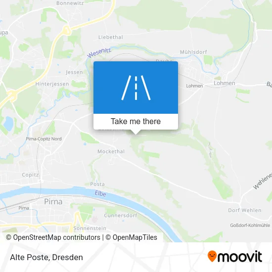 Карта Alte Poste