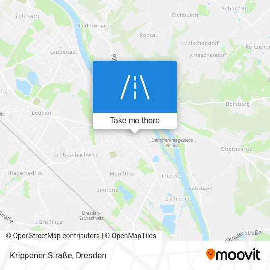 Карта Krippener Straße