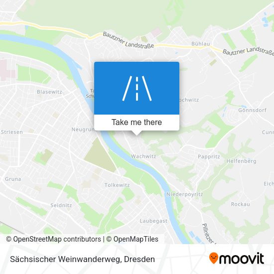 Sächsischer Weinwanderweg map