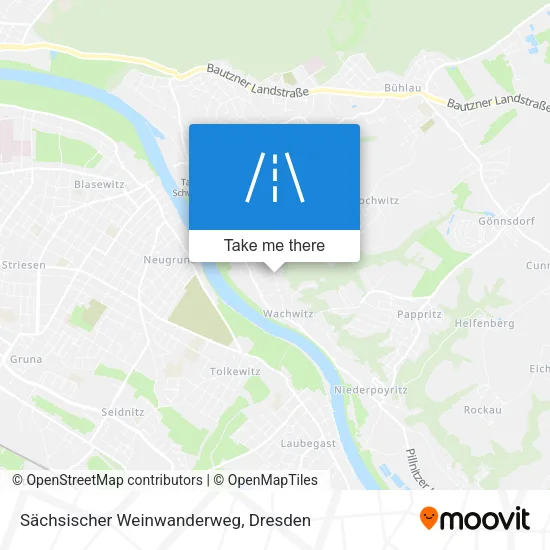 Карта Sächsischer Weinwanderweg