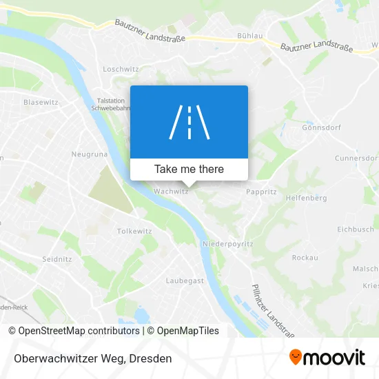 Карта Oberwachwitzer Weg