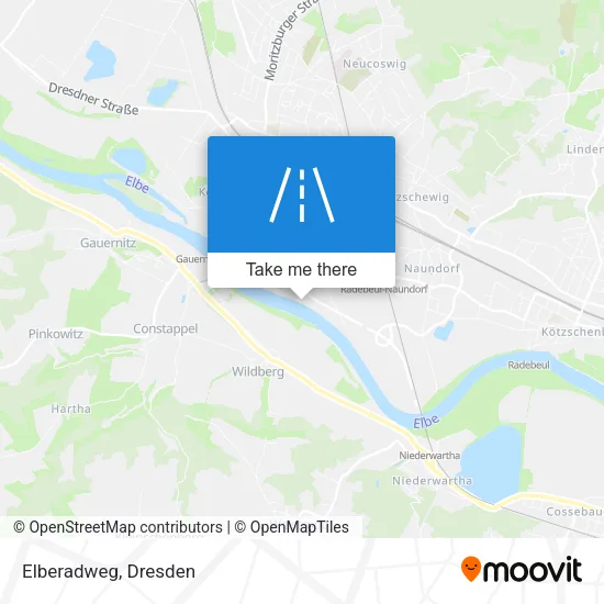 Карта Elberadweg