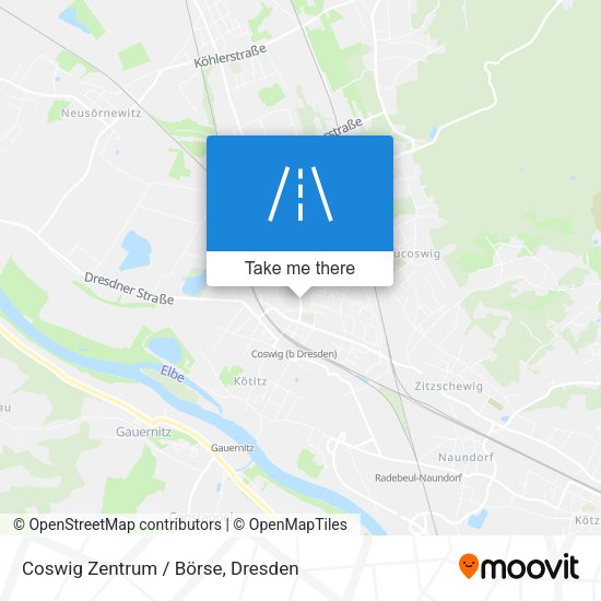 Coswig Zentrum / Börse map