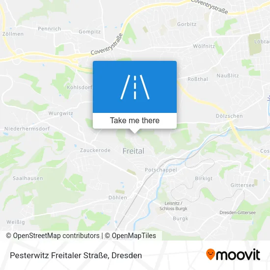 Карта Pesterwitz Freitaler Straße