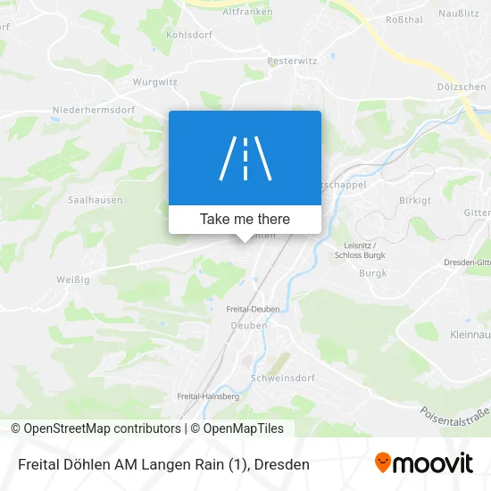 Карта Freital Döhlen AM Langen Rain (1)
