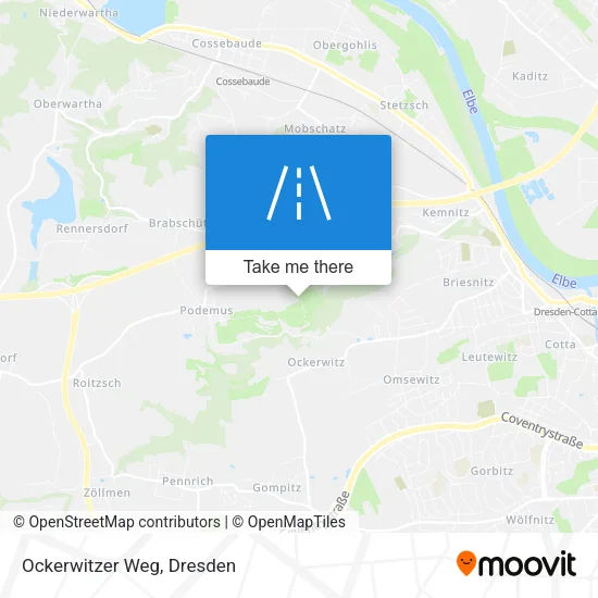 Карта Ockerwitzer Weg