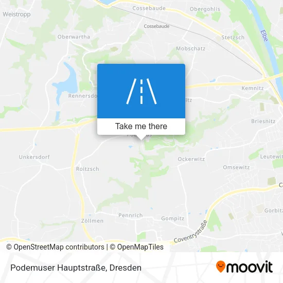 Карта Podemuser Hauptstraße