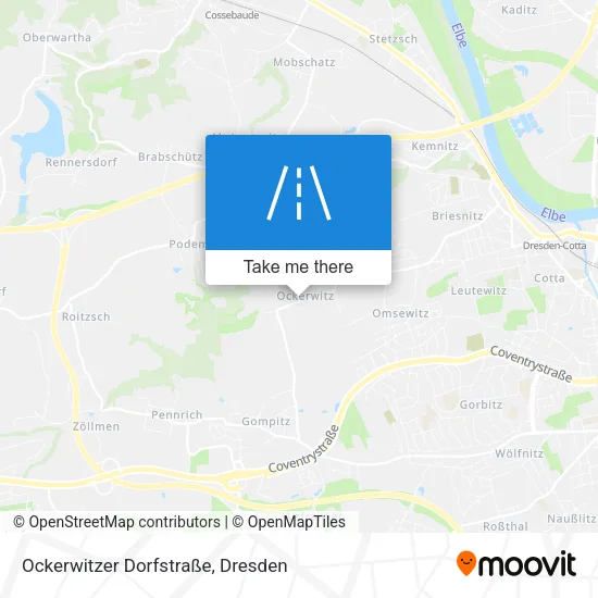Карта Ockerwitzer Dorfstraße