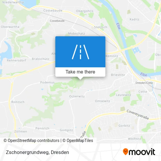 Карта Zschonergrundweg