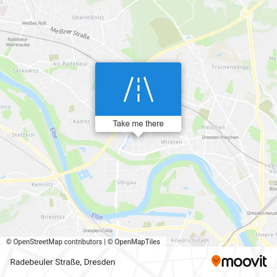 Карта Radebeuler Straße