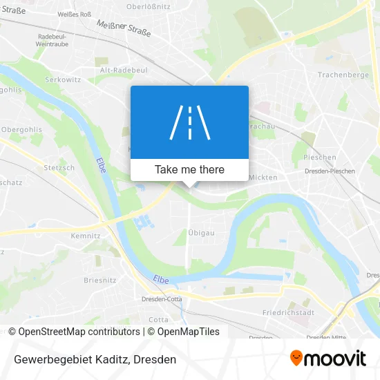 Карта Gewerbegebiet Kaditz