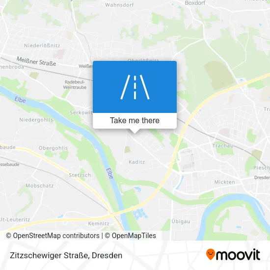 Карта Zitzschewiger Straße