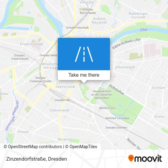 Карта Zinzendorfstraße