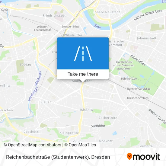 Карта Reichenbachstraße (Studentenwerk)