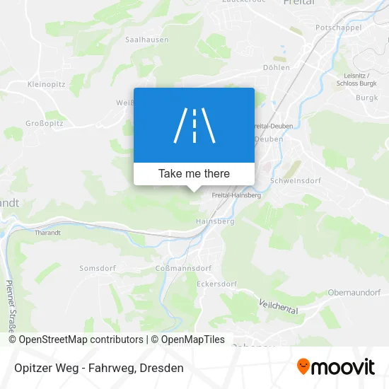 Карта Opitzer Weg - Fahrweg