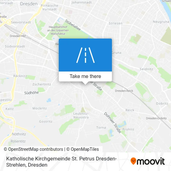 Карта Katholische Kirchgemeinde St. Petrus Dresden-Strehlen