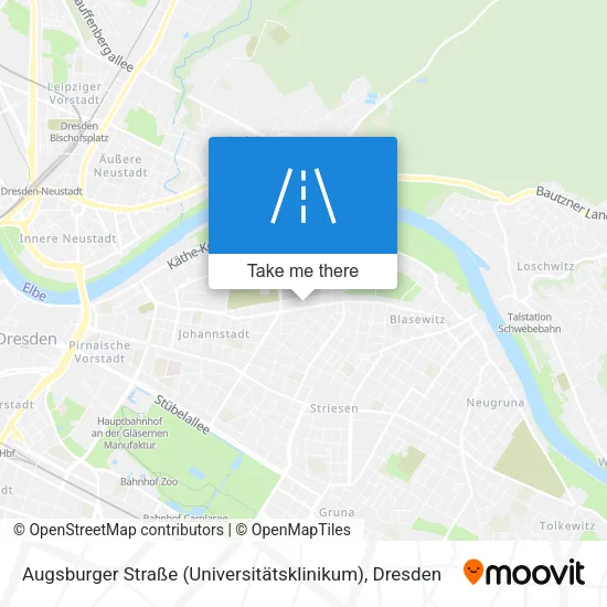 Карта Augsburger Straße (Universitätsklinikum)