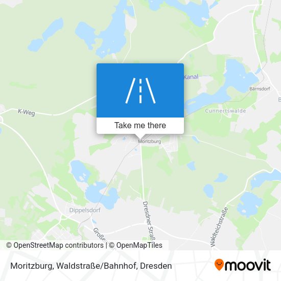 Moritzburg, Waldstraße/Bahnhof map
