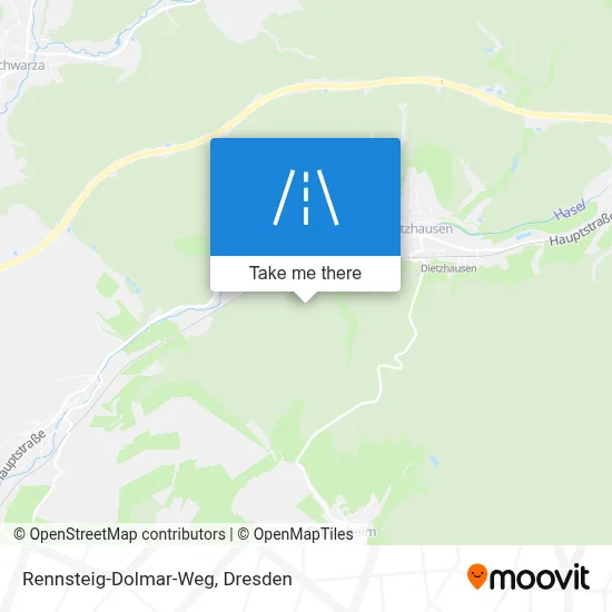 Rennsteig-Dolmar-Weg map