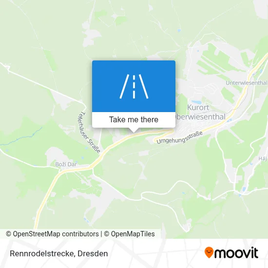 Rennrodelstrecke map