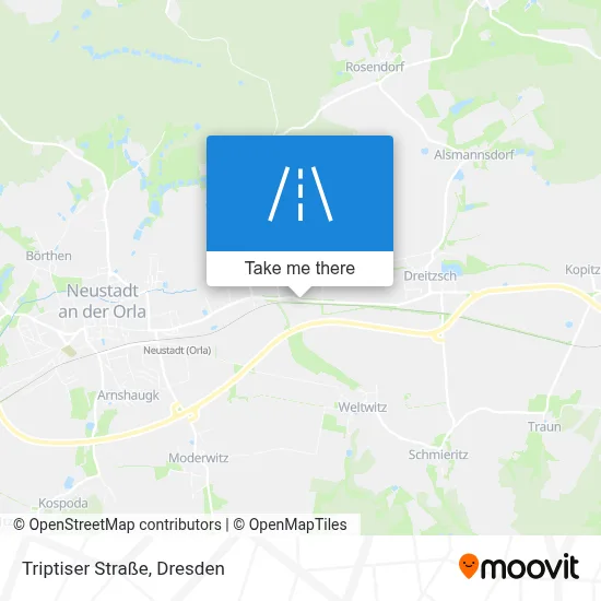 Triptiser Straße map