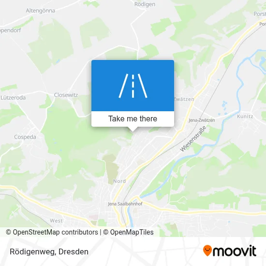 Rödigenweg map