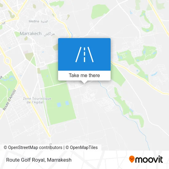 Route Golf Royal map