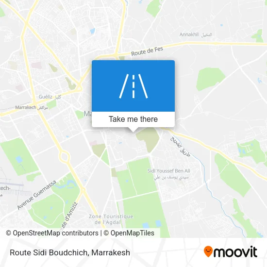 Route Sidi Boudchich plan