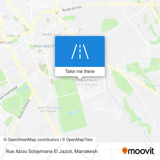 Rue Abou Solaymane El Jazoli map