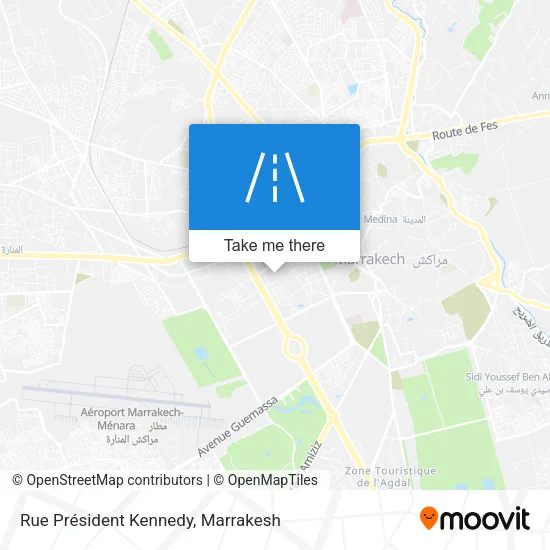 Rue Président Kennedy map