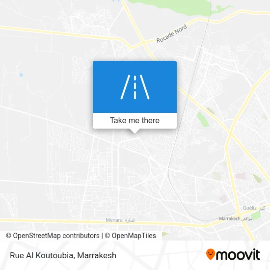 Rue Al Koutoubia plan