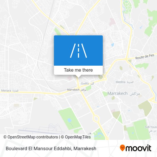 Boulevard El Mansour Eddahbi map