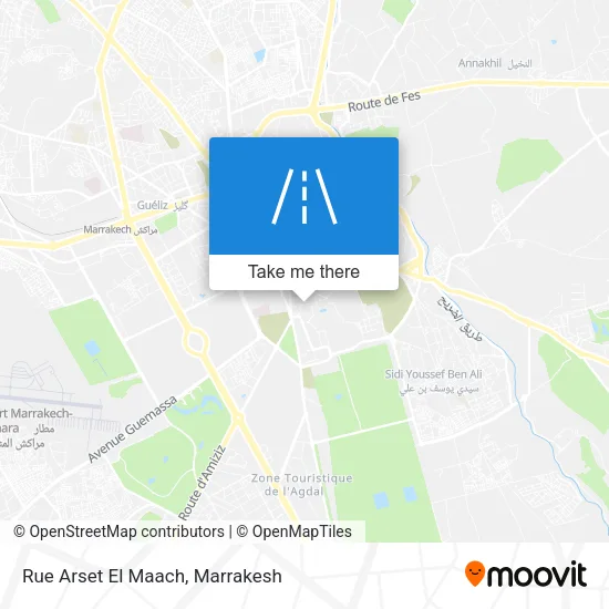 Rue Arset El Maach map