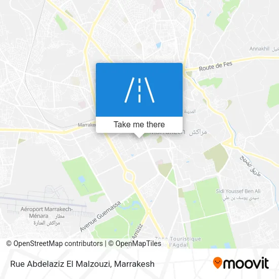 Rue Abdelaziz El Malzouzi map