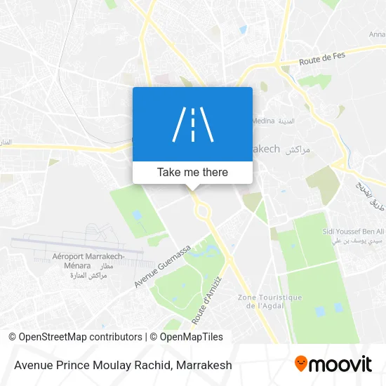 Avenue Prince Moulay Rachid map