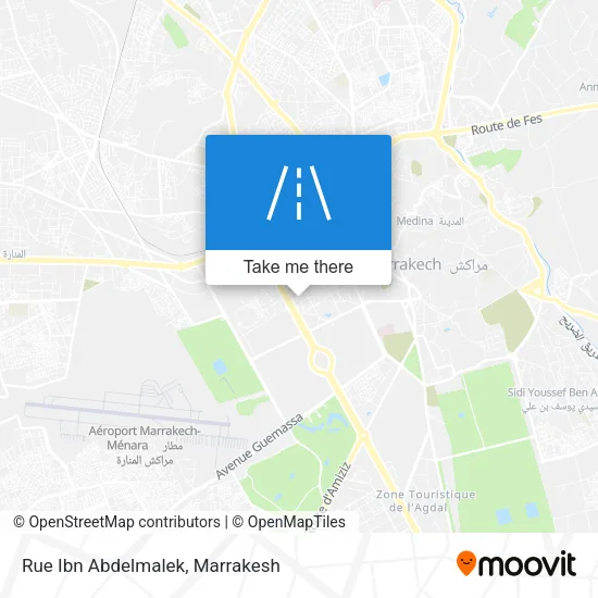 Rue Ibn Abdelmalek plan
