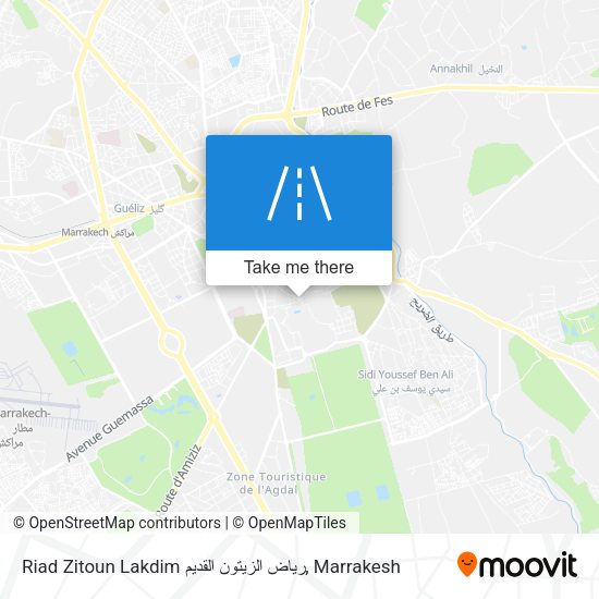 Riad Zitoun Lakdim رياض الزيتون القديم map